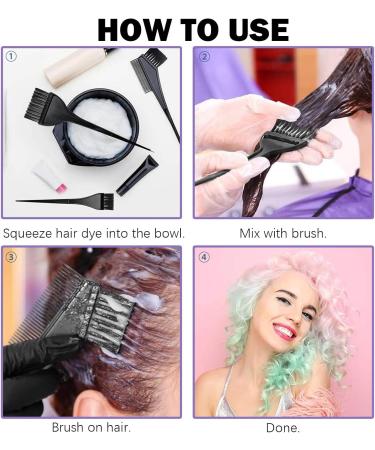3 Sets Hair Dye Bowl And Brush Kit Hair Dye Bowl Tools For Hair Colouring Kit Hair Dye Brush And Mixing Bowl Set Dying Brushes Tint Comb Set For DIY Salon Hair Coloring Dying Brushes Hair Bleach Kit - Buy Online on GoSupps.com
