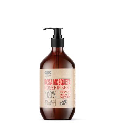 Rosehip Oil 100% Pure Organic Vegan - 250 ml - for Scars and Stretch Marks - Anti-Wrinkle Anti-Aging - BIO - Cold Pressed