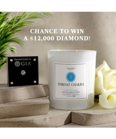 Foreverwick Throat Chakra Candle | Aromatherapy Soy Wax Candle with Rock Quartz Crystals | Bergamot Scented | 14 oz Organic & Zinc Free Wick - Buy Online on GoSupps.com