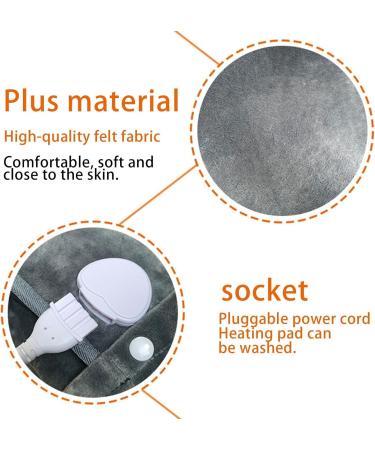 NICERAM Electric Foot Warmer with Smart Thermostat | Soft Heating Pad for Men & Women | Dark Gray Comfort - Buy Online on GoSupps.com