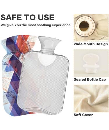 Shop Naanle Geometric Flower Hot Water Bottle - 2L Heat & Cold Therapy for Pain Relief | Transparent Design for Bed & Hand Feet Warmth - International Shipping Available - Buy Online on GoSupps.com