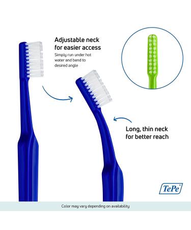 TEPE Implant Orthodontic Soft Toothbrush | Extra Narrow Brush Head | Thin Neck | 1 Pack - Buy Online on GoSupps.com