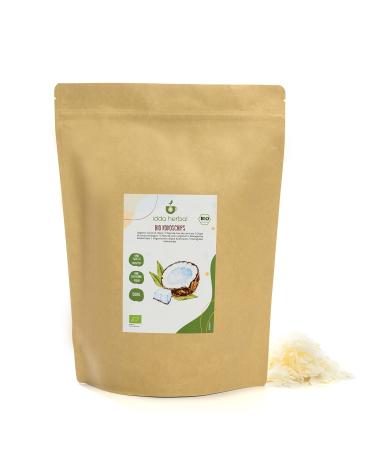 Organic Coconut Chips (500g), Unsweetened and Unroasted, Organic Cultured Coconut Chips, 100% Natural and Pure, Ready to Eat, Vegan