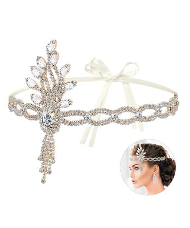 1920s headdress ladies vintage headpiece headband crystal hairband hair accessory set - Buy Online on GoSupps.com