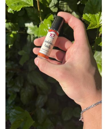 Sandalwood Vanilla Perfume Oil | .03 oz/10 ml Roll On Bottle with Organic Jojoba Oil | Convenient fits in your purse or travel bag | Made in Santa Barbara California (Sandalwood Vanilla) - Buy Online on GoSupps.com