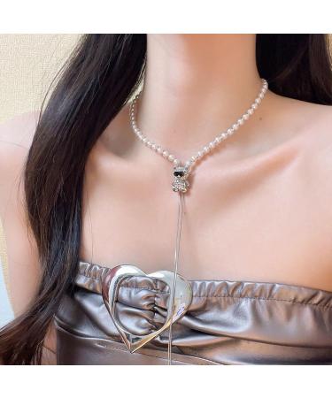 Oralgos Harajuku Necklace for Women & Girls - Trendy Pearl Jewelry with Bear Sunglasses & Cool Designs | 2023 Fashion - Buy Online on GoSupps.com