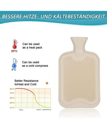 Buy Electric-Free Foot Warmer & Waist Cover for Pain Relief | 2L Hot Water Bottle for Cold Feet - Gray 35.5x30.5 cm | Ideal for Men & Women - Buy Online on GoSupps.com