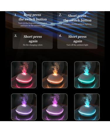 Wavata Flames Aroma Diffuser - 7-Color Essential Oil Humidifier for Kids Home Office & Yoga with Automatic Shut-Off (Black) - Buy Online on GoSupps.com