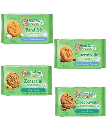 Italian Gourmet E.R. Mulino Bianco 4 x 200 g Cookies No Added Sugar with Yogurt and Cereal + Polpa 400 g