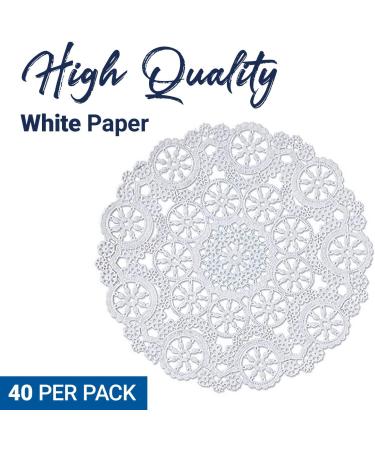 Royal Lace 4-Inch White Medallion Lace Round Paper Doilies - Pack of 40 - Buy Online on GoSupps.com