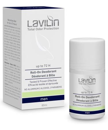 LAVILIN Roll-On Deodorant For Men | Up to 72 Hour Long-Lasting Protection | The Different Way to Prevent Unpleasant Odors Alcohol Paraben and Aluminum Free - Cruelty-Free - Kind to Skin 2.7 oz - Buy Online on GoSupps.com
