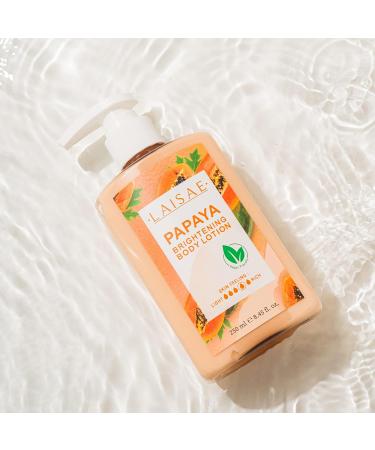 Papaya Skin Brightening Body Lotion with AHA, Vitamin E & Cocoa Butter - Vegan Formula for Smoother, Even Skin Tone (8.45 Fl Oz) - Buy Online on GoSupps.com