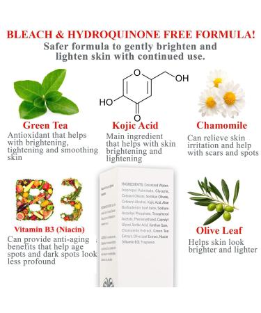 Skin Brightening & Dark Spot Corrector Cream with Kojic Acid - Fade Freckles, Age, Sun Spots, Acne Scars - Whitens Armpits, Underarms, Intimate Areas - Buy Online on GoSupps.com
