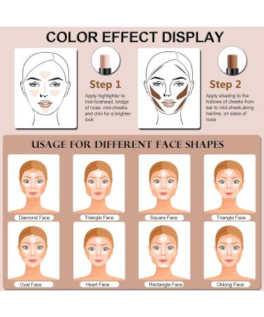 yooyee 3 Pack Contour Stick DoubleEnd Cream Contour en Highlighter Stick - Buy Online on GoSupps.com