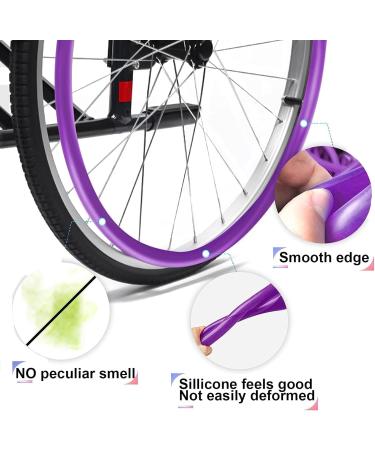 Silicone Wheelchair Hand Push Cover - 24inch Non-Slip Grip Boost Safety & Comfort - Essential Wheelchair Accessory Blue 24in Blue 24in - Buy Online on GoSupps.com