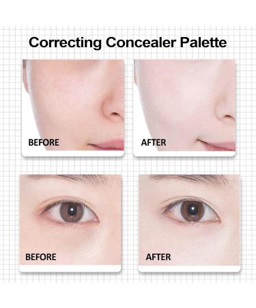 Color correction concealer cream concealers 6-color concealer palette cream contour palette | long-lasting full-coverage concealer makeup for opacity - Buy Online on GoSupps.com