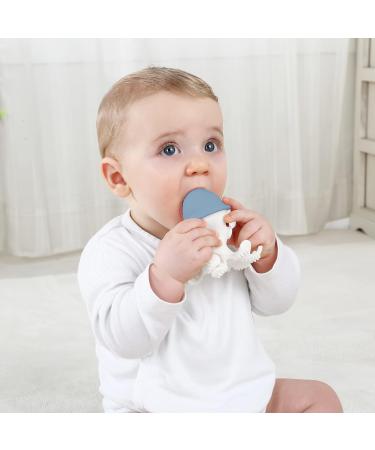 M mbella 8125 Teething Ring - Silicone Octopus in Light Blue | Safe & Soothing for Babies - Buy Online on GoSupps.com