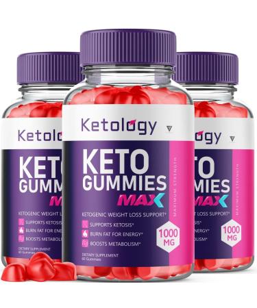 (3 Pack) Ketology Keto ACV (3 Pack) Ketology Keto ACV Gummies Advanced Weight Loss Shark Oprah Tank Winfrey Ketosis Supplement Ketology Keto + ACV Ketogenic Apple Cider Vinegar 525MG (180 Gummies) 180 Count (Pack of 1)