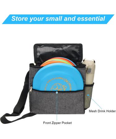 Windspeed Cadet Disc Golf Bag - Waterproof, Portable, 10 Disc Capacity - Pro Starter Bag for Women and Men (Grey) - Buy Online on GoSupps.com