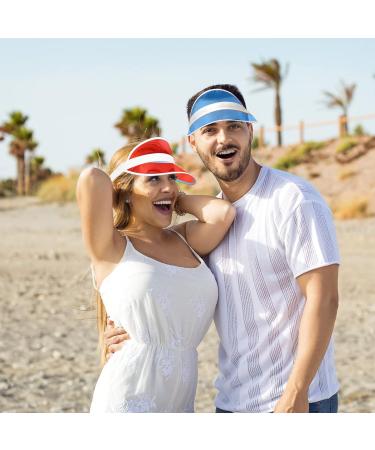 Apomoons Unisex 80s Neon Sun Visor Caps - 4 Piece Transparent Sunshield for Golf Tennis & Parties - Buy Online on GoSupps.com
