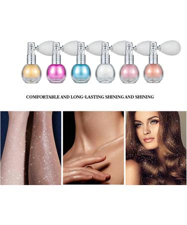 Glitter Spray 2PCS Body Glitter Spray Glitter Hair Spray Quicking Drying and Long Lasting Glitter Spray for Face Hair Body Shimmer Sparkle Powder Makeup Spray for Prom Festival Rave & Party #7*2pcs - Buy Online on GoSupps.com