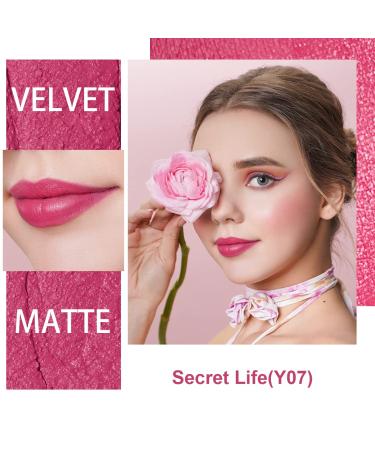 Oulac Rose Pink Creamy Matte Lipstick | Soft Satin Finish, Moisturizing Formula | Enriched with Rose Oil | Vegan & Cruelty-Free | 3.6g (Y07) Secret Life - Buy Online on GoSupps.com
