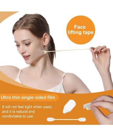 Invisible Face Lift Tape with Elastic Bands and Replacement Tapes - Neck Lift, Double Chin & Wrinkle Patches (8pcs + 40pcs) - Buy Online on GoSupps.com