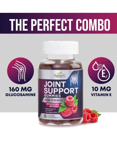 Extra Strength Joint Support Gummies with Glucosamine & Vitamin E - 60 Count - Boost Cartilage & Flexibility for Men & Women - Buy Online on GoSupps.com