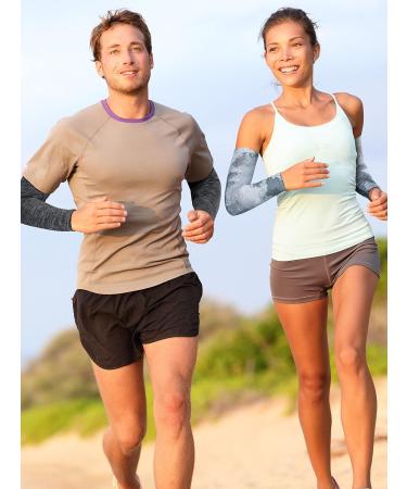 4 Pairs L Size UV Sun Protection Cooling Compression Arm Sleeves - Unisex Long Football Sun Sleeves - Buy Online on GoSupps.com