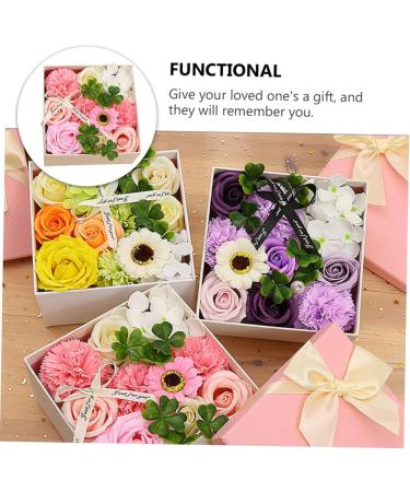 OUNONA 1 Box Carnation Soap Flower Christmas Decor Momma Gifts Nativity Decor Mom Present Christmas Stockings Romantic Preserved Flower Mother Artificial Wedding Suit Paper Green 15x15x8cm - Buy Online on GoSupps.com