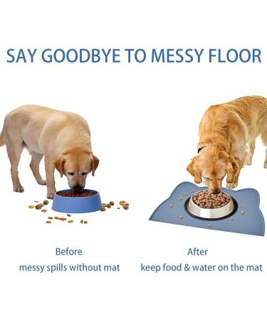 Buy Septillar Silicone Bowl Pad for Cats & Small Dogs - Waterproof & Slipproof Pet Mats (Stone Blue 44x25 cm) - Buy Online on GoSupps.com