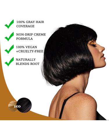3 In 1 Instant Black Hair Dye Kit - 100% Gray Coverage Quick 15-Minute Color Natural Plant Extracts & Conditioner - 500ml - Buy Online on GoSupps.com