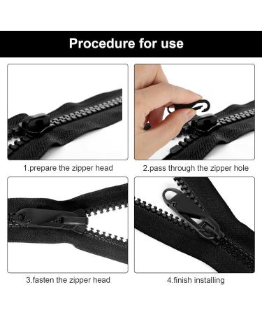 20-Piece Two-Colored Metal Zippers for Repair - Ideal for Coats Suitcases Jeans & Bags - Buy Online on GoSupps.com