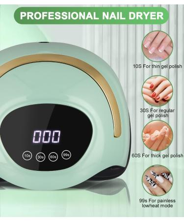 Zawaer LED UV Nail Lamp - Professional Fast Dry Gel Nail Dryer with 4 Timers LCD Display & Car Sensor - Perfect for Home & Salon Manicures - Buy Online on GoSupps.com
