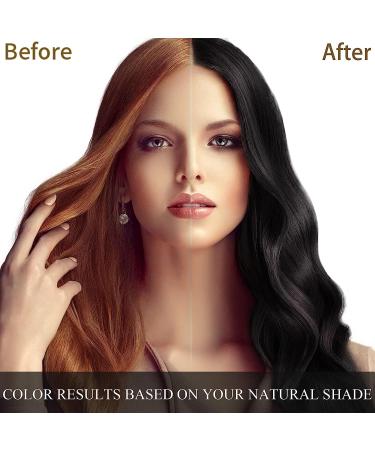 COSMTEK MEIDU Black Hair Dye Shampoo | 3-in-1 Semi-Permanent Hair Color for Women & Men | Herbal Ingredients | 100% Grey Coverage | 17.6 Fl oz - Buy Online on GoSupps.com