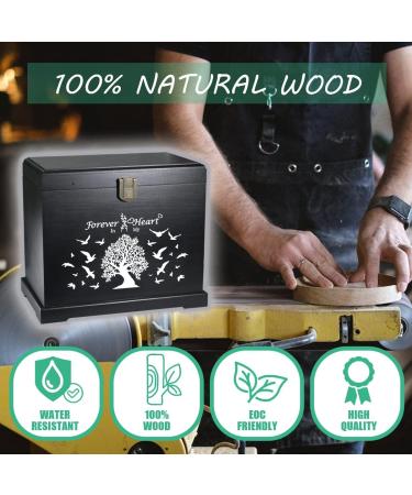 Cremation Urn for Human Ashes Adult Memorial Urn Funeral Keepsake Urns for Men Women Child Wooden Decorative Urns Box and Casket Tree of Life Large Capacity 230 Cubic Inches Pine Wood - Buy Online on GoSupps.com