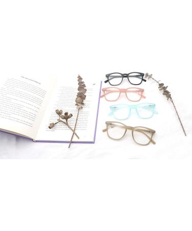 Women's Colorful Round Reading Glasses 4-Pack +4.00 Strength - Lightweight & Stylish Women's Readers with Comfortable Spring Hinge - 4 Mix Color Options - Buy Online on GoSupps.com