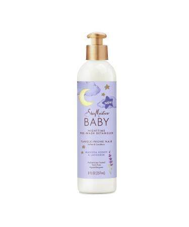 SheaMoisture Baby Pre-Wash Hair Detangler Manuka Honey & Lavender for Delicate Hair and Skin Nighttime Skin and Hair Care Regimen 8 oz