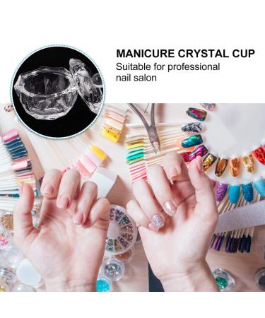 Beaupretty 3-Piece Mini Glass Dapping Bowl Set for Nail Art Heart & Apple Design with Lid | Acrylic Powder Tools for Home Nail Studio | 33x3cm - Buy Online on GoSupps.com