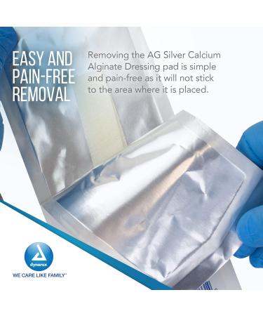 Dynarex DynaGinate AG Silver Calcium Alginate Rope Dressings - x12 | Premium Wound Care with Silver Ions | 5 Dressings per Box - Buy Internationally - Buy Online on GoSupps.com