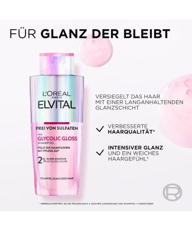 L'Or al Paris Elvital Glycolic Gloss Bundle | Shampoo Rinse & 5-Minute Hair Lamination for Shine & Quality - International Shipping Available - Buy Online on GoSupps.com