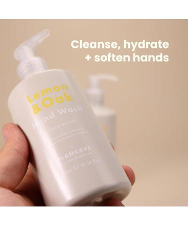 ManCave Lemon & Oak Anti-Bacterial Hand Wash 300ml Suitable for All Skin Types Natural Formulation Vegan Friendly Bottle made from Recycled Plastics Made in England - Buy Online on GoSupps.com