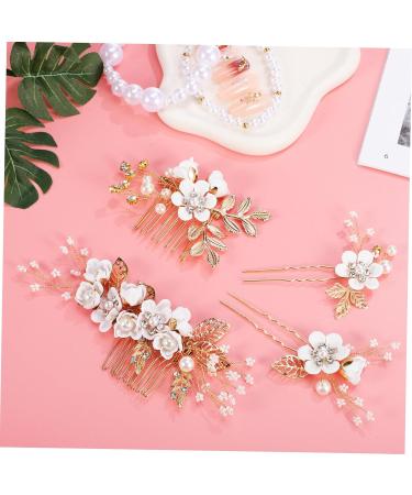 HAPINARY 1 Set Comb Set Bride Headdress U Shaped Hair Pins Rhinestone Hair Pins Hair Comb Clip Wedding Hair Comb Flower Hair Side Combs Bridal Hair Side Comb Handmade Hairpin White Alloy - Buy Online on GoSupps.com