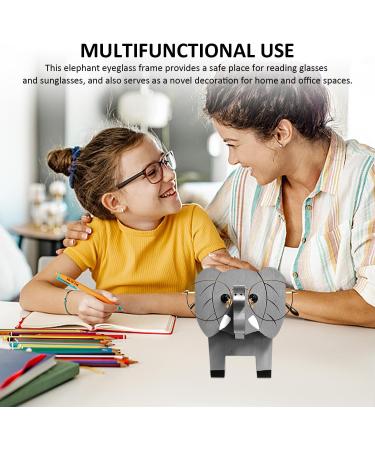 3D Elephant Wood Glasses Holder | Unique Animal Shape Stand for Sunglasses | Creative Desk Decoration for Home & Office - Buy Online on GoSupps.com
