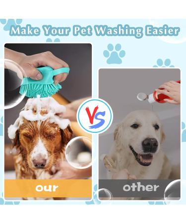 Fuyihgl Shampoo Brush for Dogs & Cats - Silicone Bubble Brush with Soap Dispenser & Loop Handle (Green) - Ideal Pet Bathing Tool - Buy Online on GoSupps.com