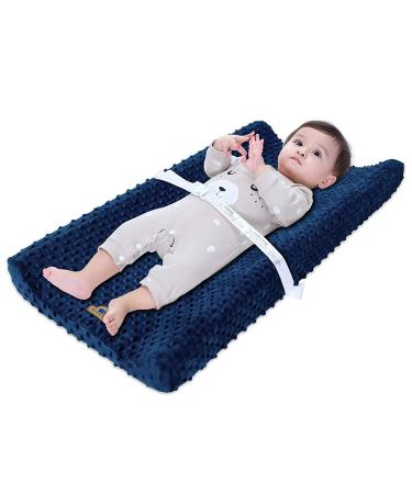 BlueSnail Ultra Soft Minky Dot Changing Pad Cover 2 Pack - Gray+Navy, 16x32 Inch (Pack of 2) - Buy Online on GoSupps.com
