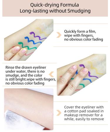 Glitter Eyeliner Liquid Liner Kit - 5 Metallic Colors - Long Lasting & Waterproof - Buy Online on GoSupps.com