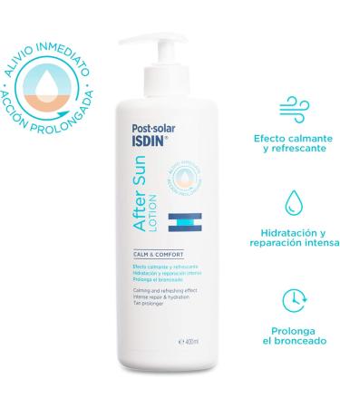ISDIN Post-Solar Aftersun Lotion 400ml - Soothes & Hydrates Sun-Damaged Skin | 1 Pack - Fast International Shipping - Buy Online on GoSupps.com