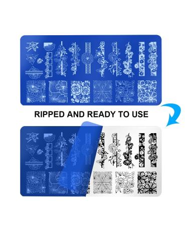 SIOPPKIK Nail Stamping Plates | Marble Pattern Nail Art Stencil Tools | Stainless Steel Nail Design Template for Perfect Manicures - Buy Online on GoSupps.com