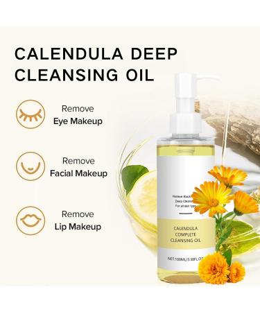 Calendula Makeup Remover Cleansing Oil Calendula Cleansing Oil For Face Deep Pore Cleanser Oil Relieve Blackhead Deep Cleansing Oil For Cleansing Of Pores Oil Cleanser Effect For All Skin Type - Buy Online on GoSupps.com